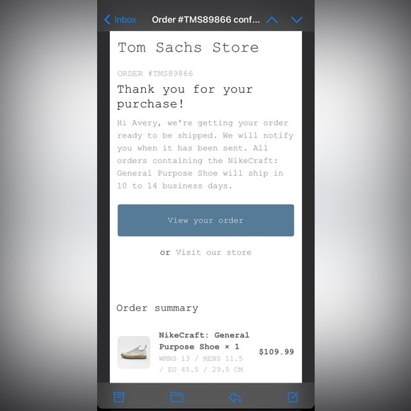 Tom Sachs x Nike Craft General Purpose Shoe “Studio” - Picture 7 of 7